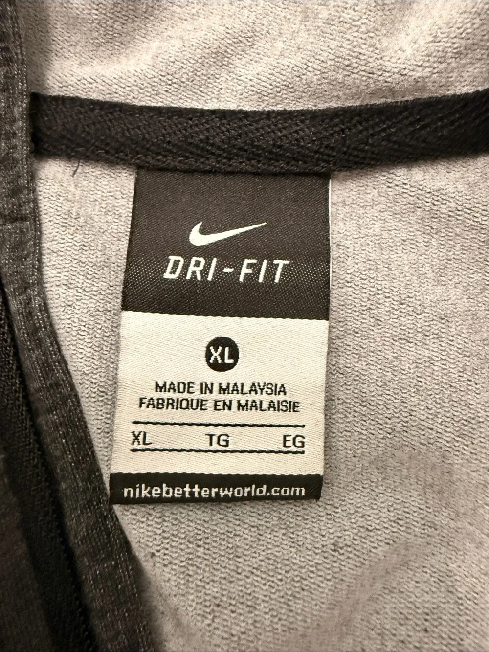 Nike Dri-Fit Gray Sleeveless Hooded Half-Zip Pullover